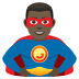 🦸🏿‍♂️ man superhero: dark skin tone display on JoyPixels